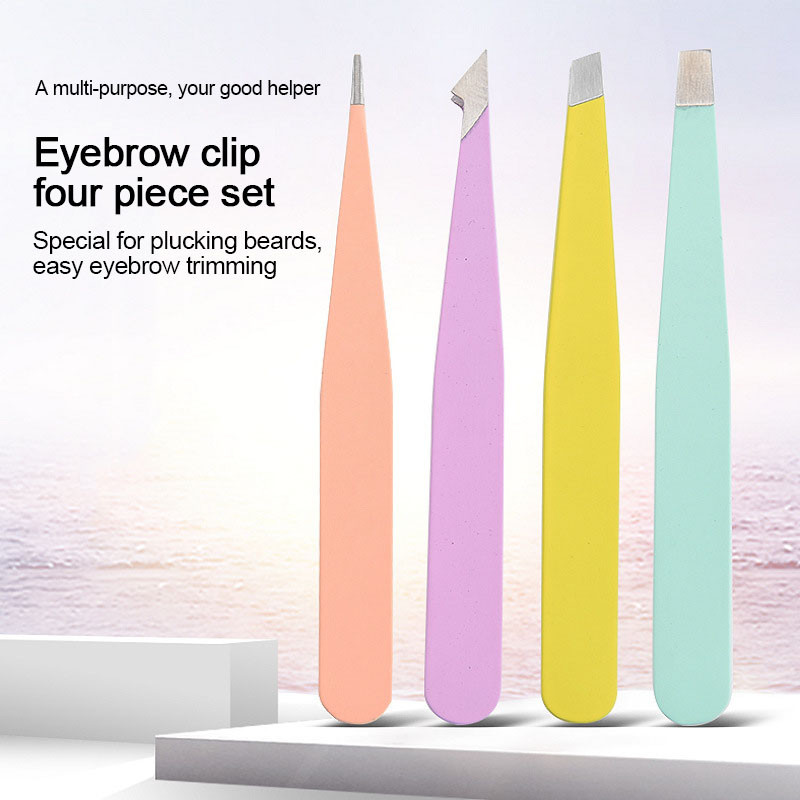 Plokščios/nuožulnios/smailios antakių replės Nerūdijančio plieno nekenksmingas makiažas Blakstienų segtukai Plaukų šalinimo pincetai Žnyplės Antakių pincetai