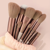 Nauji 13 vnt makiažo šepetėlių komplektas Soft Fluffy for Cosmetics Foundation Blush Powder Eyeshadow Blending Makeup Brush Beauty Tool