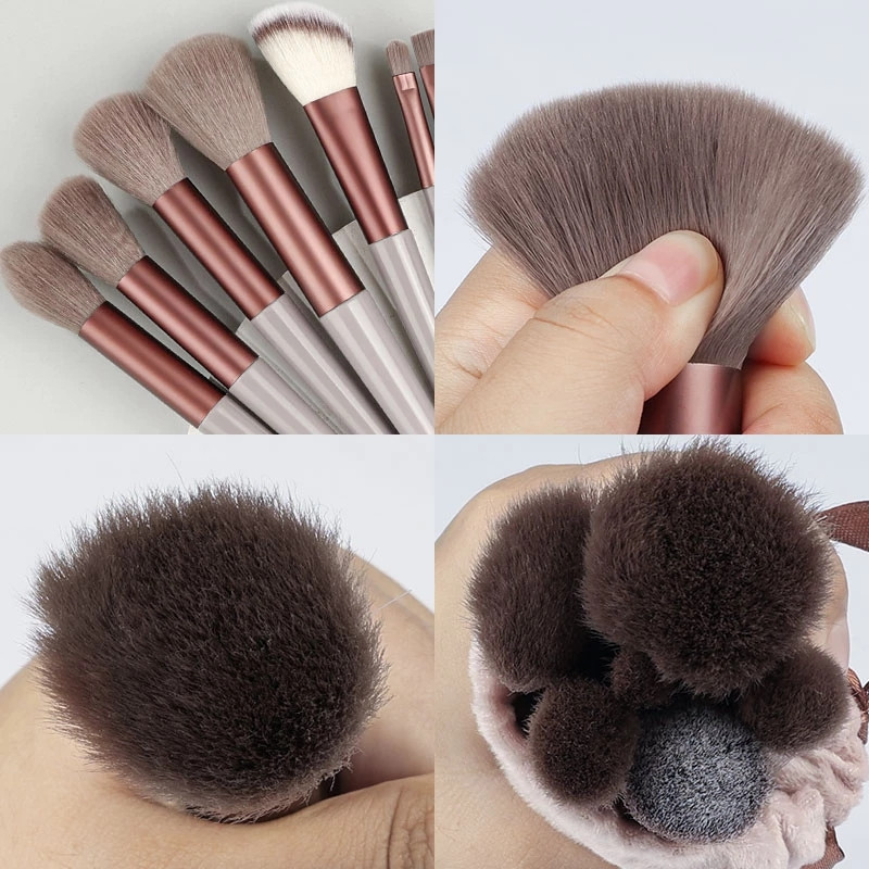 Nauji 13 vnt makiažo šepetėlių komplektas Soft Fluffy for Cosmetics Foundation Blush Powder Eyeshadow Blending Makeup Brush Beauty Tool