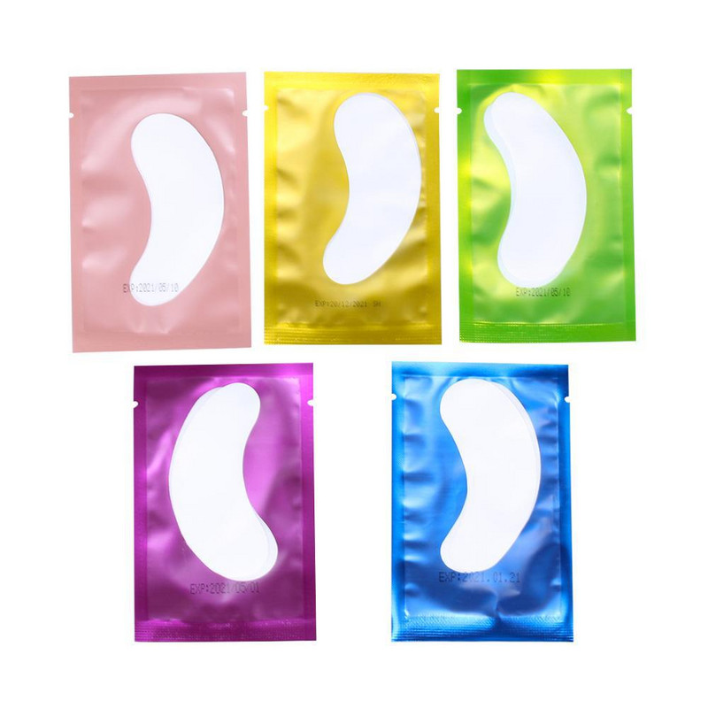 50 porų / akių kaukė, Blakstienų priauginimo apatinių akių kaukė, makiažo blakstienų pleistras, lipdukas, Blakstienų priauginimo priemonė makiažui