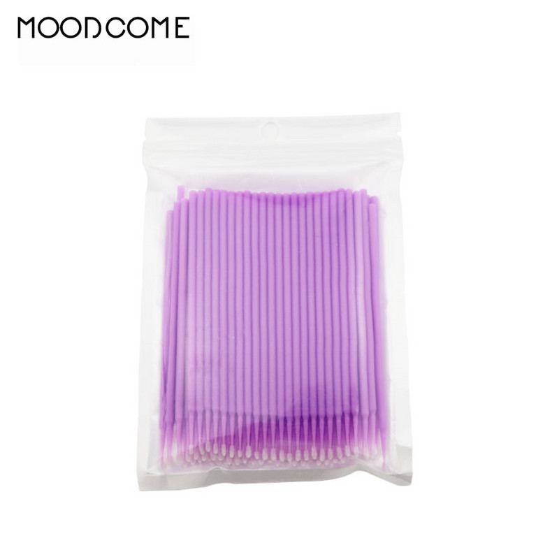 100 buc Micro perii de unică folosință aplicator baghete de rimel pentru extensii de gene Materiale profesionale pentru extensie de gene Perie pentru ochi