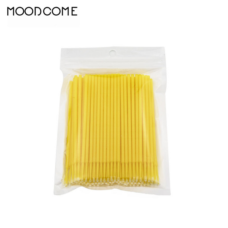 100 buc Micro perii de unică folosință aplicator baghete de rimel pentru extensii de gene Materiale profesionale pentru extensie de gene Perie pentru ochi