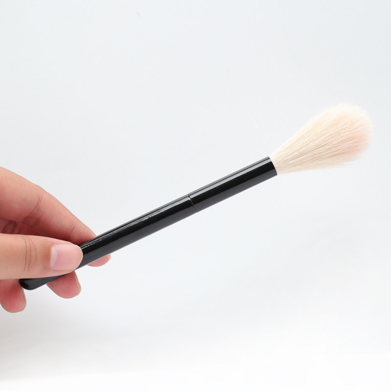 OVW DLH nedažyti ožkos plaukai pūkuoti minkšti skaistalai makiažo šepetėlis Highlight Brush Black Handle brochas maquillaje profesional