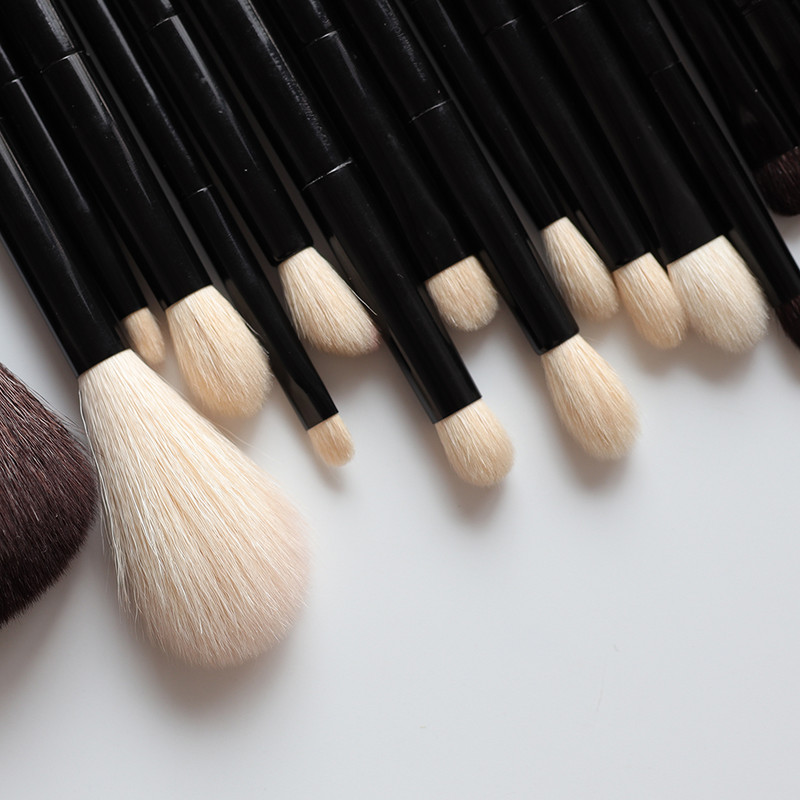 OVW DLH nedažyti ožkos plaukai pūkuoti minkšti skaistalai makiažo šepetėlis Highlight Brush Black Handle brochas maquillaje profesional