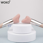 Štetec na kontúrovanie tváre Alien, módny štetec na make-up v štýle Fenty, ružový syntetický vlas, profesionálny štetec na kontúrovanie tváre s uhlovým efektom, púderový štetec na make-up