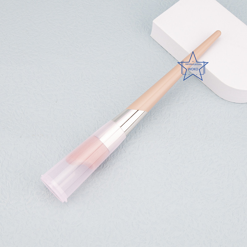 Štetec na kontúrovanie tváre Alien, módny štetec na make-up v štýle Fenty, ružový syntetický vlas, profesionálny štetec na kontúrovanie tváre s uhlovým efektom, púderový štetec na make-up