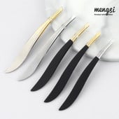 Pensetă pentru sprâncene din oțel inoxidabil, gura oblică, clemă pentru sprâncene, curba genelor, instrumente portabile profesionale de machiaj pentru uz casnic