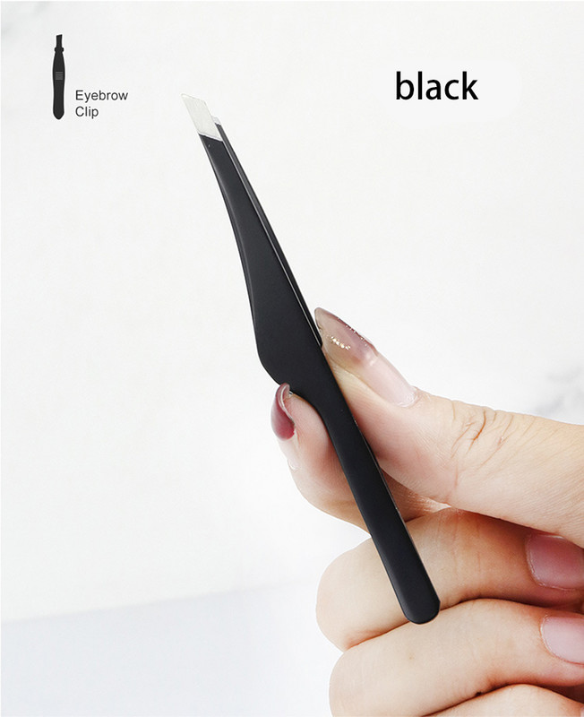 Pensetă multifuncțională cu vârf înclinat din oțel inoxidabil Pensetă pentru sprâncene Instrument pentru îndepărtarea părului pentru față Instrument de machiaj pentru gene false Instrument pentru pensete