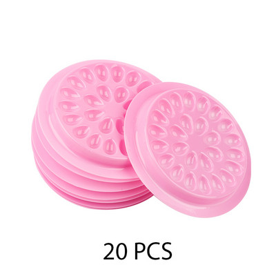 5/100 buc. Suport de lipici pentru gene de unică folosință, autocolant de flori din plastic, palet adeziv pentru extensia genelor adeziv instrumente de machiaj