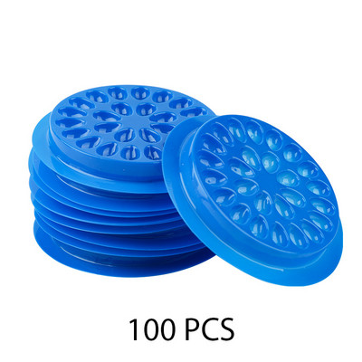 5/100 buc. Suport de lipici pentru gene de unică folosință, autocolant de flori din plastic, palet adeziv pentru extensia genelor adeziv instrumente de machiaj