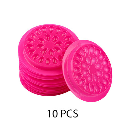 5/100 buc. Suport de lipici pentru gene de unică folosință, autocolant de flori din plastic, palet adeziv pentru extensia genelor adeziv instrumente de machiaj