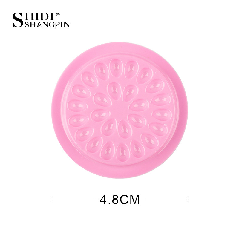 5/100 buc. Suport de lipici pentru gene de unică folosință, autocolant de flori din plastic, palet adeziv pentru extensia genelor adeziv instrumente de machiaj