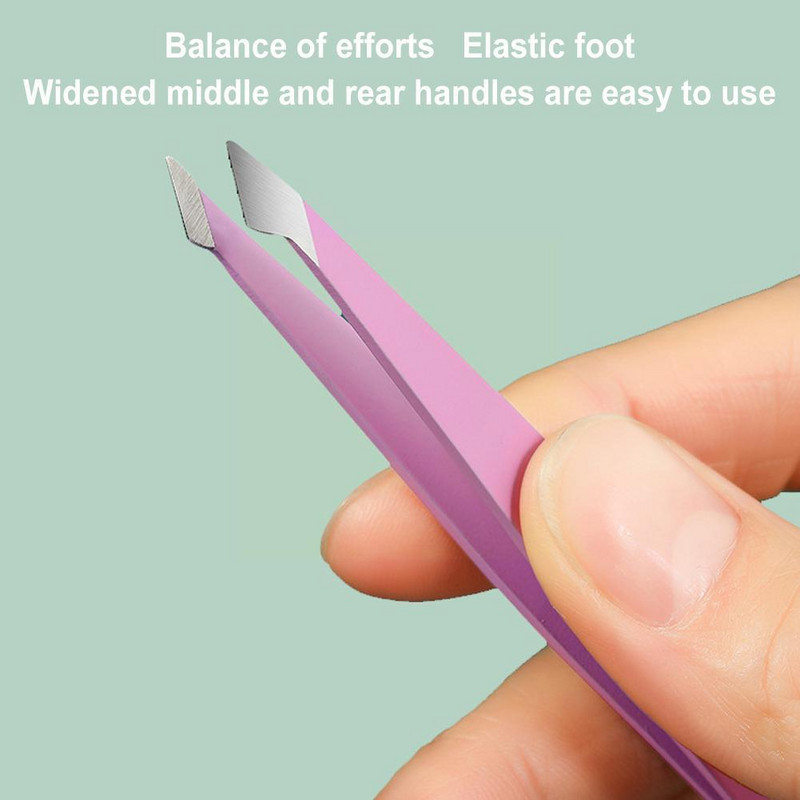 Set de 6 pensete pentru sprâncene cu foarfece curbate pentru gene, barbă, smulgător de față, cleme de extracție, perie pentru ochi, instrumente pentru îndepărtarea părului de păr J1B8