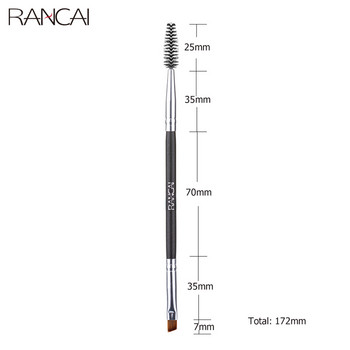 RANCAI Duo четка за вежди Гребен за вежди под ъгъл Професионални четки за красота грим за мигли Eye Brow Brush Инструменти за смесване на грим