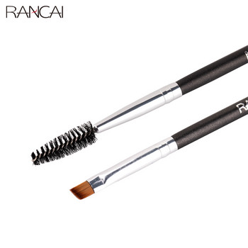 Βούρτσα φρυδιών RANCAI Duo Γωνιακή χτένα φρυδιών Επαγγελματικά πινέλα μακιγιάζ ομορφιάς για Εργαλεία μακιγιάζ με βούρτσα φρυδιών με βλεφαρίδες