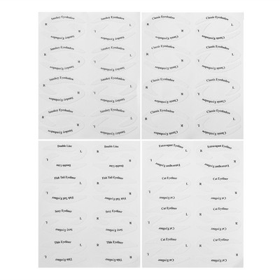 4 Sheets Eye Makeup Stencils Eyeliner Template Shaping Tools Eyebrows Eye Shadow Makeup Template Tool Styling Drawing Guide