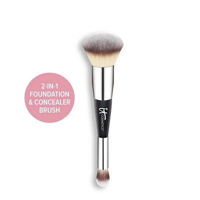 HEAVENLY LUXE COMPLEXION PERFECTION BRUSH #7 DUAL AIRBRUSH FOUNDATION & CONCEALER BRUSH IT COSMETICS ΠΙΝΕΛΟ ΜΥΤΗΣ ΚΟΝΤΟΥΡ ΜΑΚΙΓΙΑΖ
