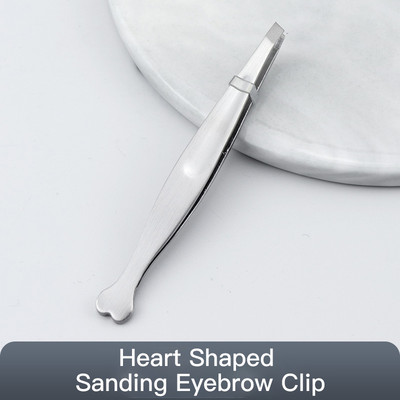 Pensetă pentru sprâncene Clip pentru sprâncene Sprâncene pentru îndepărtarea părului din oțel inoxidabil Clip pentru sprâncene înclinată Ușor de utilizat Instrumente profesionale de machiaj