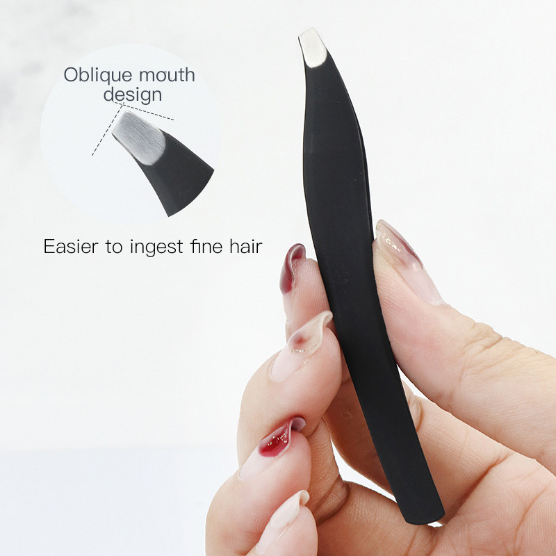 Pensetă pentru sprâncene Clip pentru sprâncene Sprâncene pentru îndepărtarea părului din oțel inoxidabil Clip pentru sprâncene înclinată Ușor de utilizat Instrumente profesionale de machiaj