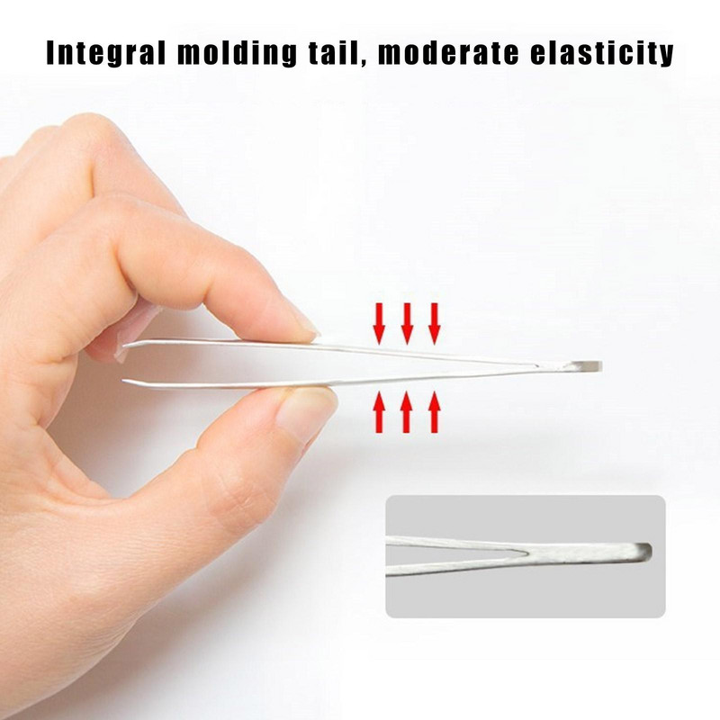 Pensetă de oțel pentru sprâncene Instrument de ondulare a genelor false Trageți forceps pentru sprâncene Instrumente de machiaj pentru sprâncene DIY Y7T5