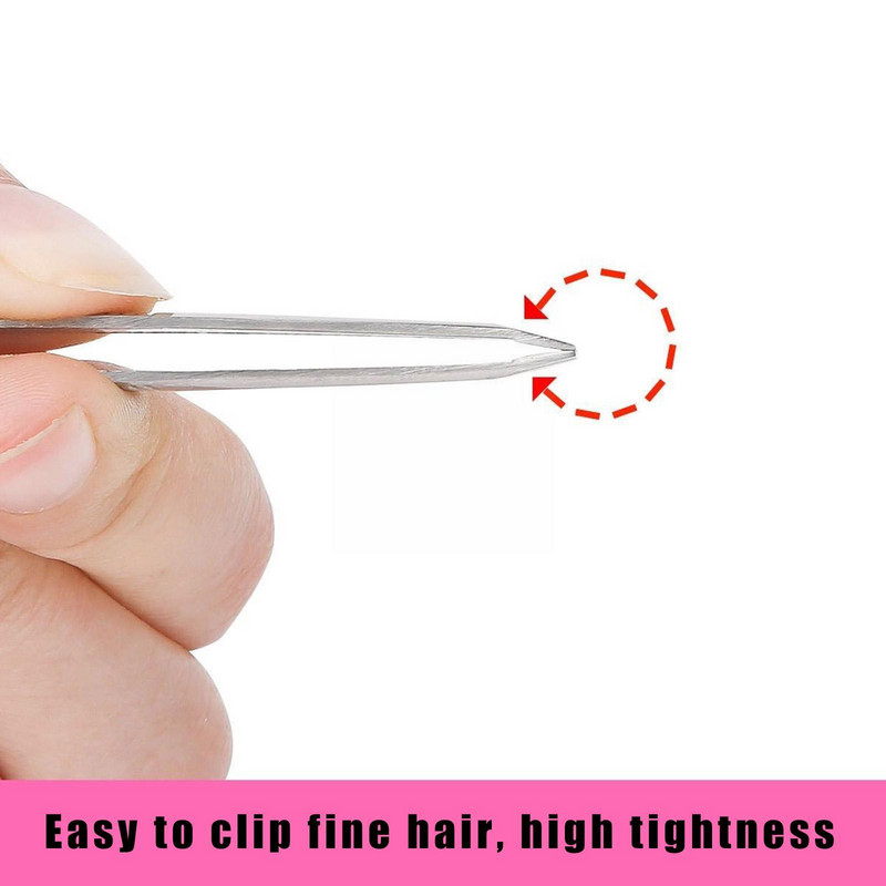 Pensetă de oțel pentru sprâncene Instrument de ondulare a genelor false Trageți forceps pentru sprâncene Instrumente de machiaj pentru sprâncene DIY Y7T5