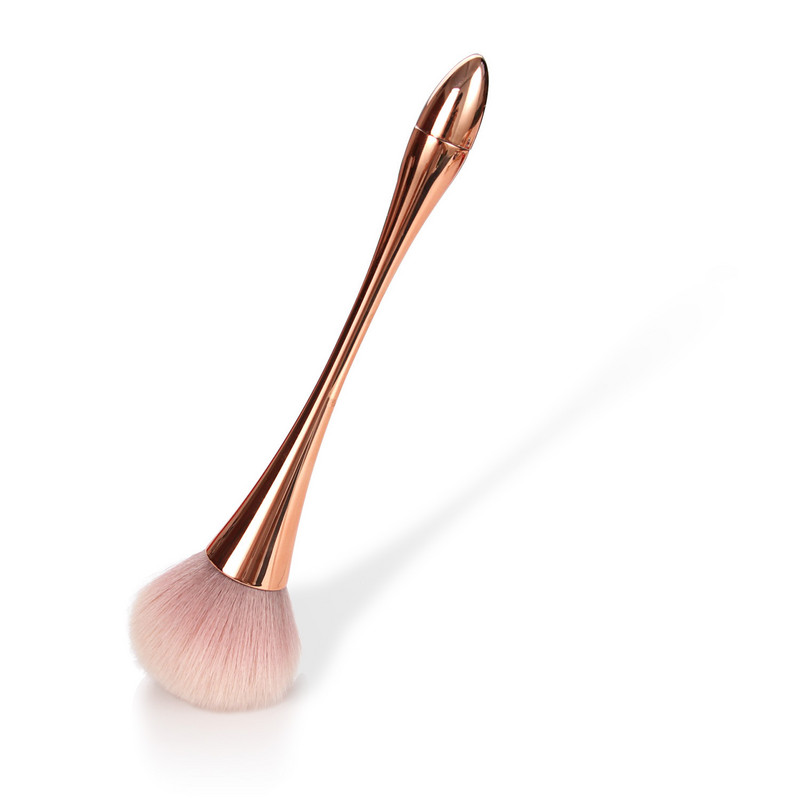 Pensula pentru fard de obraz cu pudră de aur roz Pensule profesionale pentru machiaj Pensule cosmetice mari pentru față Cont cosmetică pentru față brocha colorete Instrument de machiaj