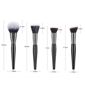 Μαύρα μεγάλα πινέλα μακιγιάζ Υψηλής ποιότητας Face Cosmetic Foundation Powder Blush Kabuki Blending Make Up Brush Kit Tools