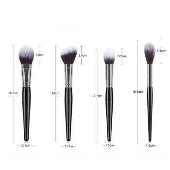 Μαύρα μεγάλα πινέλα μακιγιάζ Υψηλής ποιότητας Face Cosmetic Foundation Powder Blush Kabuki Blending Make Up Brush Kit Tools