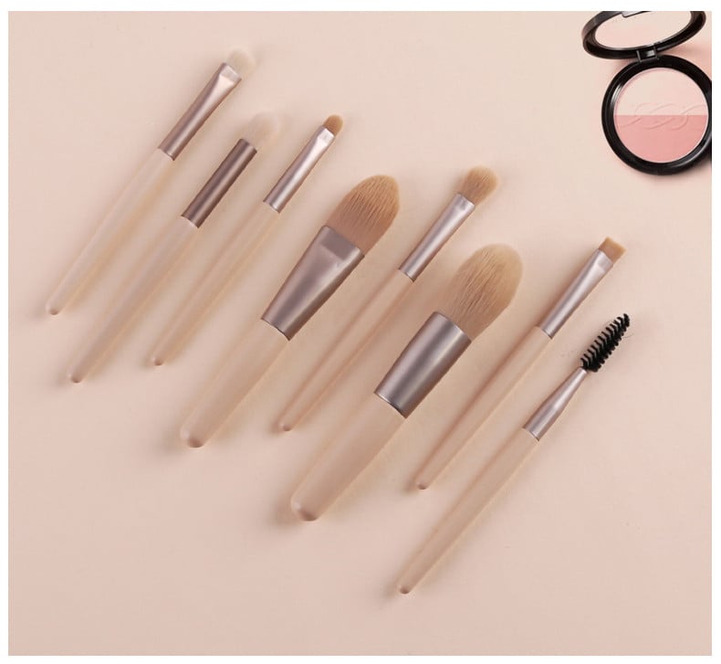 ZOREYA Pensule portabile de machiaj Pro Set Instrumente cosmetice Fard de ochi Fond de ten Pudră Gene Buze Biush Set de pensule pentru machiaj Frumusețe