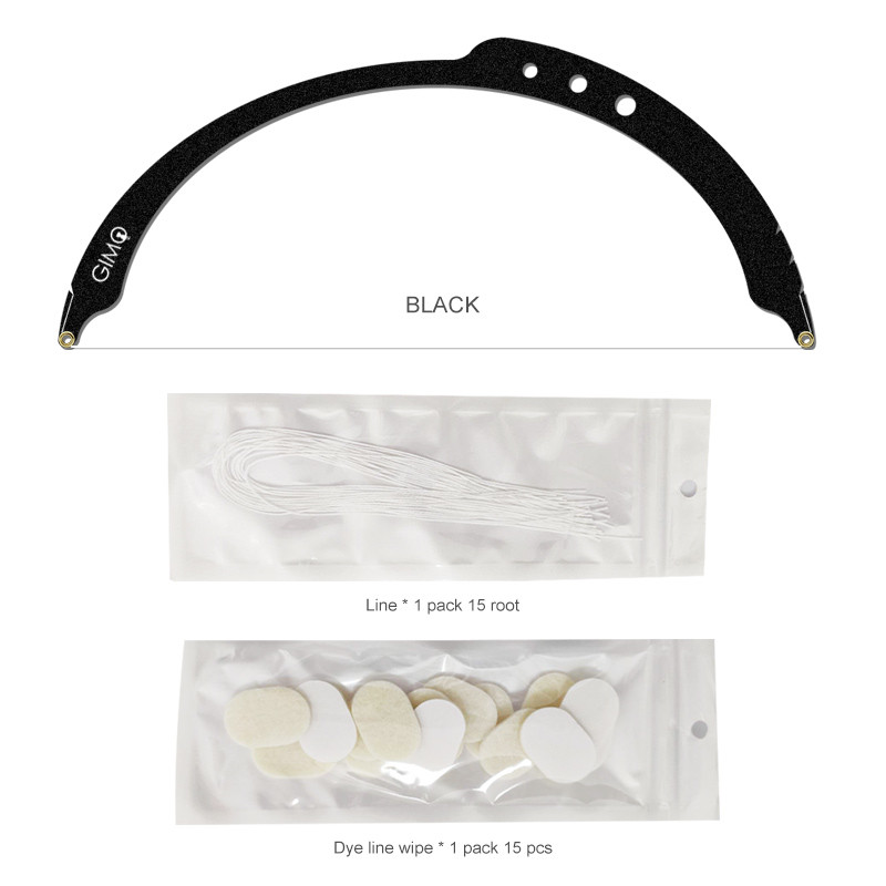 „Microblading“ kartografavimo makiažo matavimo įrankis Antakių padėties nustatymas siūlų dažymo įdėklai pusiau nuolatinė linijos liniuotė