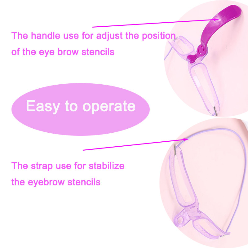 8 vnt. Naujas antakių formavimo makiažo šablonas Antakių priežiūros formavimo trafaretų rinkinys „Pasidaryk pats“ antakių šablonas, daugkartinio naudojimo „8 viename“ antakių formavimas