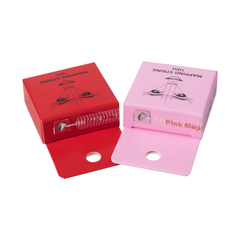 10 metrų Microblading kartografavimo rašalo virvelė makiažui Antakių dažymui lino siūlai Pusiau nuolatinės padėties nustatymo matavimo įrankiai