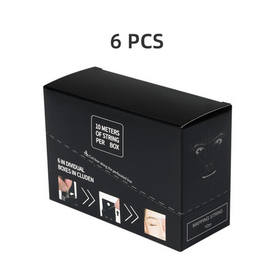 6 buc 10 metri șir de cartografiere pre-cerneală pentru microblading machiaj vopsirea sprâncenelor fir de ață instrument de măsurare a poziționării semi-permanente