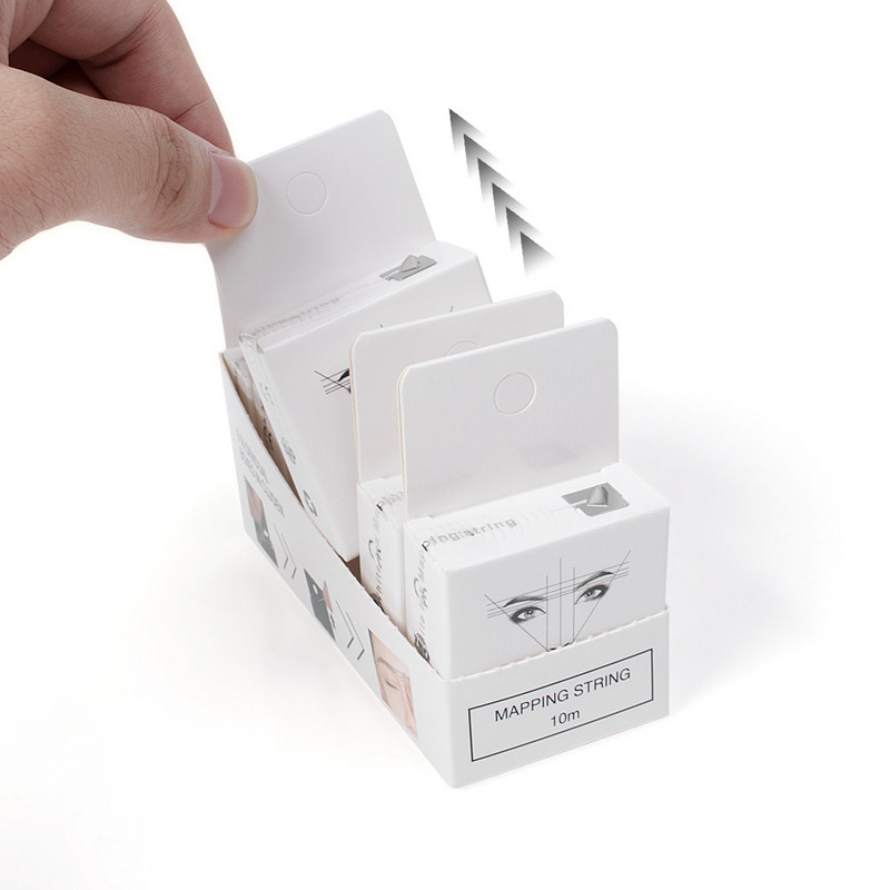 6 buc 10 metri șir de cartografiere pre-cerneală pentru microblading machiaj vopsirea sprâncenelor fir de ață instrument de măsurare a poziționării semi-permanente