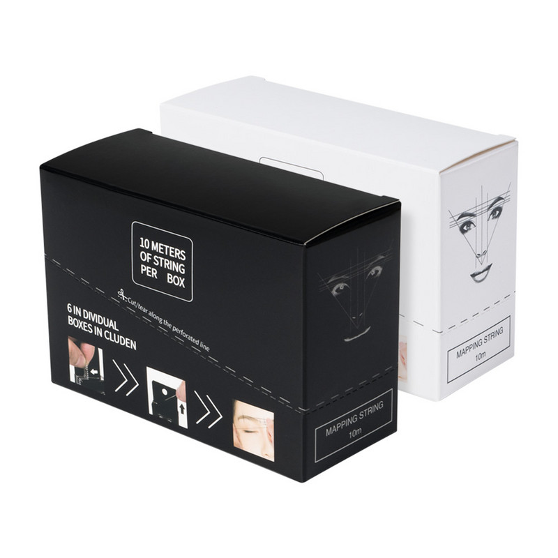 6 buc 10 metri șir de cartografiere pre-cerneală pentru microblading machiaj vopsirea sprâncenelor fir de ață instrument de măsurare a poziționării semi-permanente