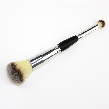 Double Head 1Pcs Face Makeup Brush For Foundation Facial Beauty Makeup Highlighter Bronze Eyeshadow Blush Power Cosmetic Tools