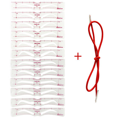 12 bucăți/set Set de șabloane pentru sprâncene reutilizabile Ghid de desen pentru sprâncene DIY Modelare modelare Card șablon de îngrijire Machiaj ușor
