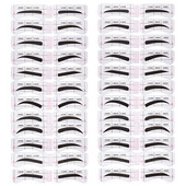 24 Pari/Set Lazy Quick Eyebrow Stickers Komplet kartica Predložak Šablona za obrve DIY Vodič za crtanje Tetovaže Alati za šminkanje Podesivi