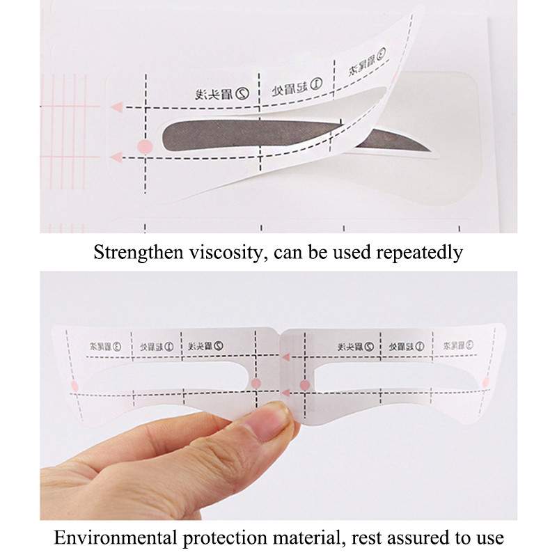 24 Pari/Set Lazy Quick Eyebrow Stickers Komplet kartica Predložak Šablona za obrve DIY Vodič za crtanje Tetovaže Alati za šminkanje Podesivi