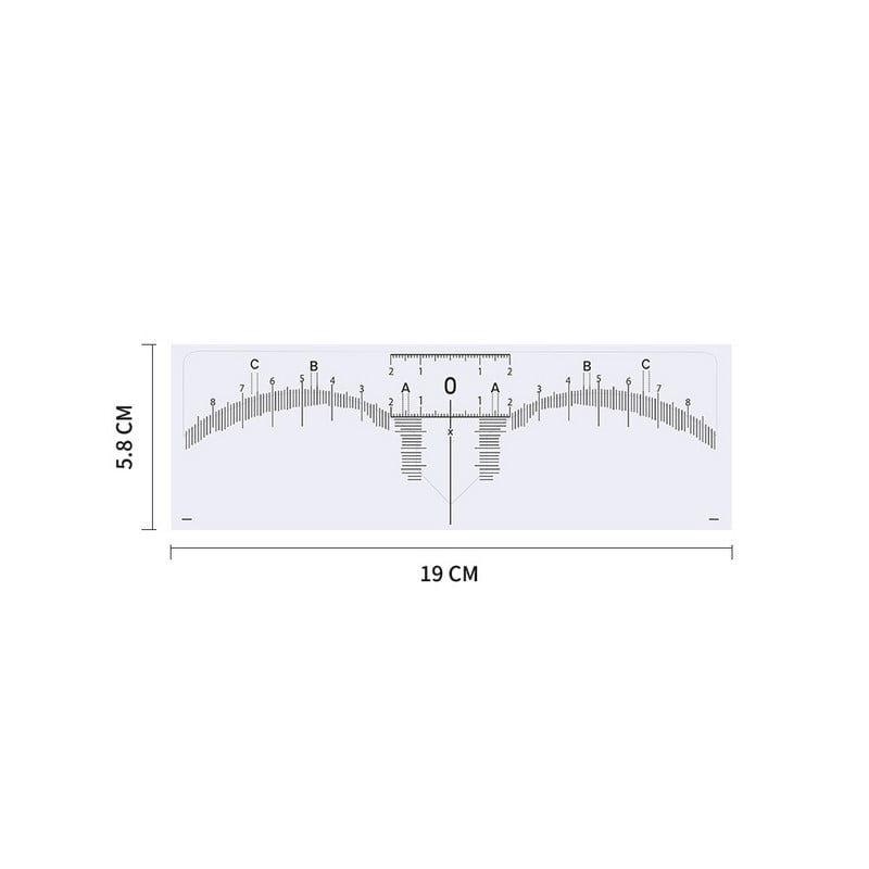 10 buc/lot de unică folosință pentru riglă pentru sprâncene autocolant adeziv pentru microblading pentru sprâncene Ghid pentru riglă pentru machiaj permanent, instrument pentru șablon