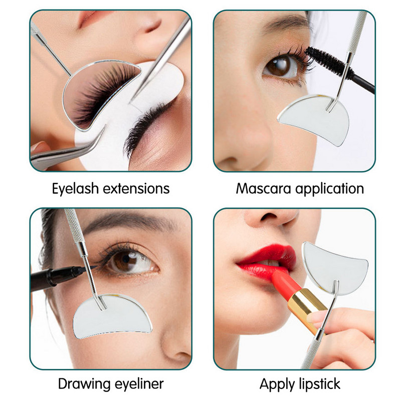 Oglindă pentru gene Oglindă multifuncțională pentru verificarea genelor false Machiaj de frumusețe mare Materiale pentru extensie de gene din oțel inoxidabil