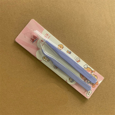 Nerūsējošā tērauda taisnas + izliektas krāsainas pincetes nagu mākslas uzlīmei Rhinestones picking Tool grims Skropstu DIY pincetes rīks