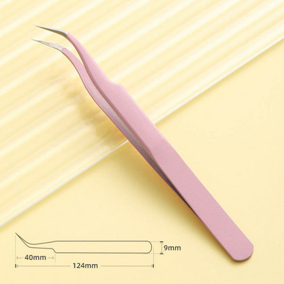 Nerūsējošā tērauda taisnas + izliektas krāsainas pincetes nagu mākslas uzlīmei Rhinestones picking Tool grims Skropstu DIY pincetes rīks