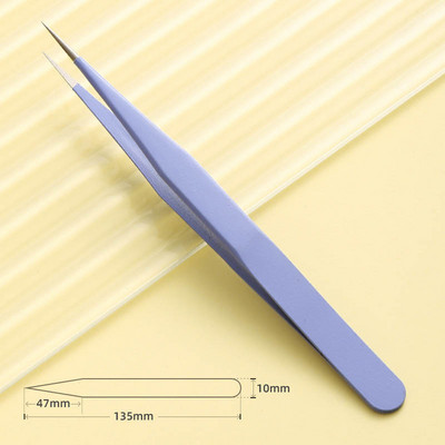 Nerūsējošā tērauda taisnas + izliektas krāsainas pincetes nagu mākslas uzlīmei Rhinestones picking Tool grims Skropstu DIY pincetes rīks