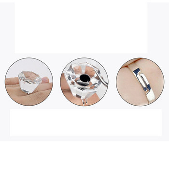 Yelix Crystal Регулируем лепилен пръстен Индивидуален държач за лепило за удължаване на мигли Залепващи стикери Maquiagem Profissional Completa