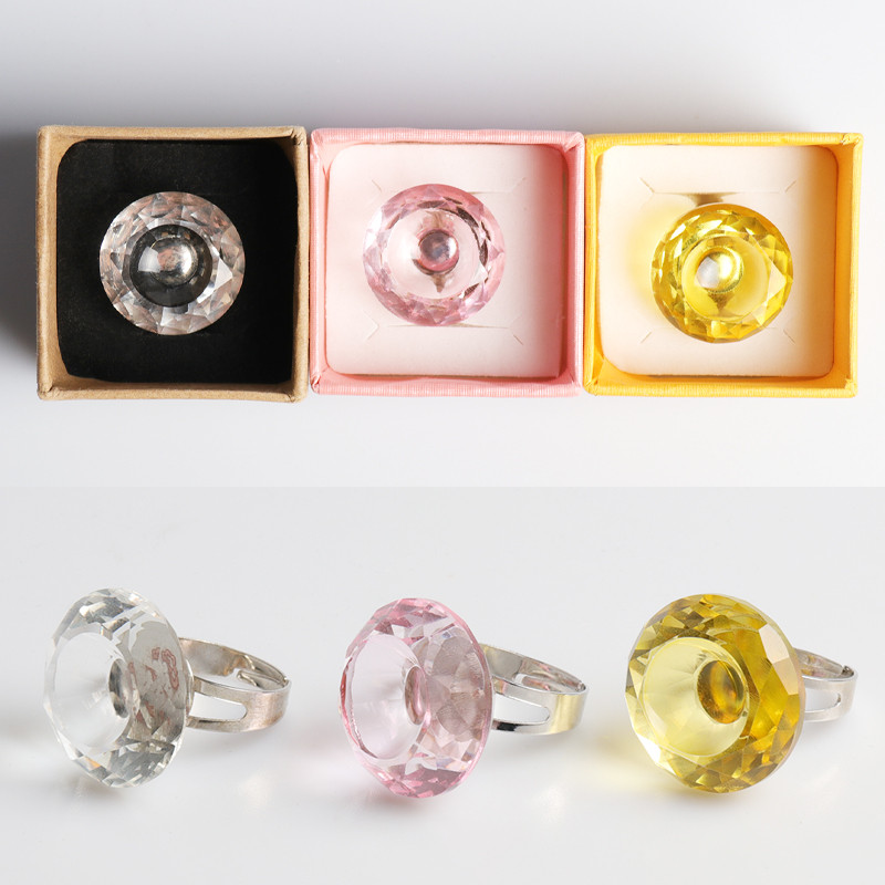 Yelix Crystal Podesivi prsten za ljepilo Individualni držač ljepila za ekstenzije trepavica Ljepljive naljepnice Maquiagem Profissional Completa