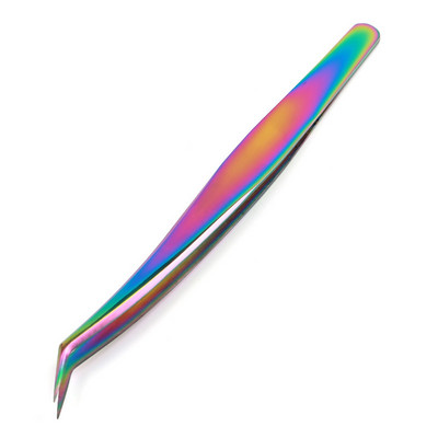 Βλεφαρίδες Beauty Tweezers Eyelash Grafting από ανοξείδωτο ατσάλι Τσιμπιδάκια για φύτευση ψεύτικων βλεφαρίδων Βοηθητική συσκευή Colorful Titanium Go