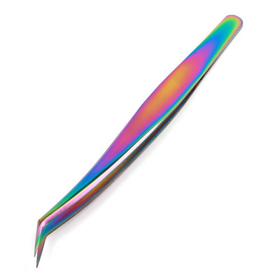 Skropstu skaistumkopšanas pincetes Skropstu pieaudzēšana nerūsējošā tērauda pincetes mākslīgo skropstu stādīšana palīgierīce Colorful Titanium Go