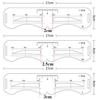 Оформител за вежди за многократна употреба Направи си сам 6PCS Комплект мека линийка Оформяне на вежди Карта за печат на вежди Мека линийка Шаблон за оформяне Инструмент за грим