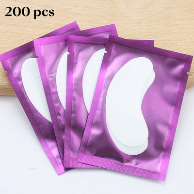 200 pairs/Lot Paper Patches Eyelash Extension Pads Hydrogel Gel Lint Χωρίς εμβολιασμένες ψεύτικες βλεφαρίδες Προμήθειες Εργαλεία μακιγιάζ Χονδρική